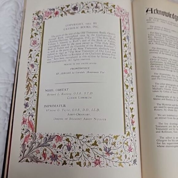 The Holy Bible: 1953 Catholic Action Edition, Good Will Color Illustrations - Picture 9 of 11